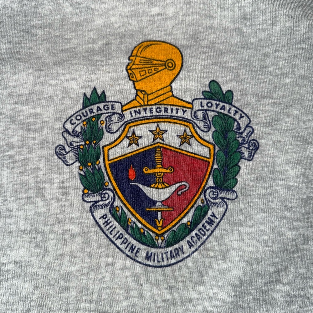 Vintage Philippine Military Academy Sweatshirt: 80’s Heather Gray: True Vintage - Picture 2 of 4